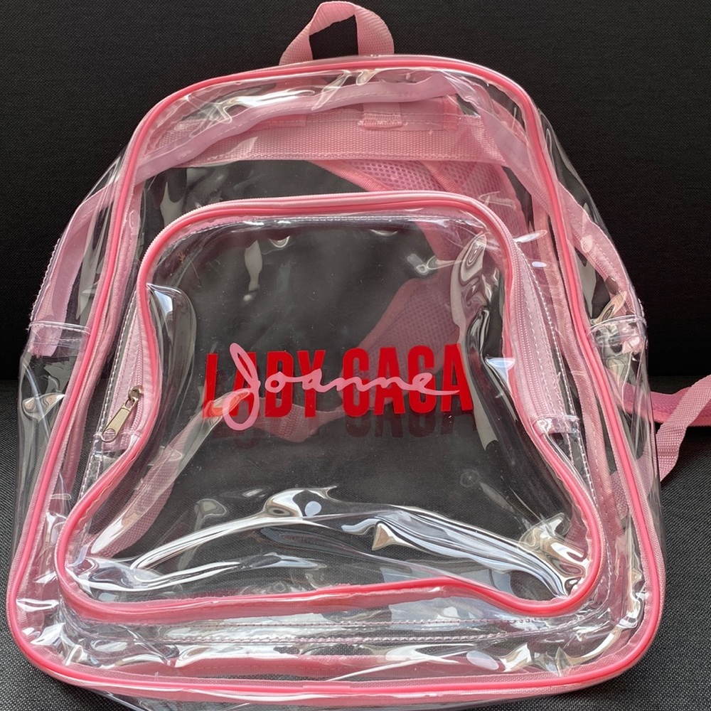 LADY GAGA Joanne 2017 World Concert Tour VIP Transparent Backpack Clear